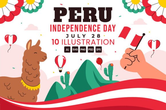 10 Peru Independence Day Illustration: Graphics & Illustrations
