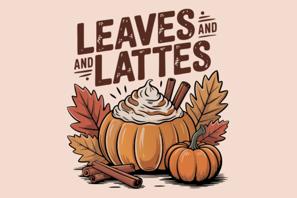 Autumn Leaves & Pumpkin Spice Latte Graphics
