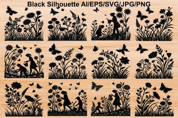 Black Silhouette Gardens Bundle