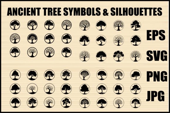 Black Tree Silhouettes Collection: Graphics & Illustrations