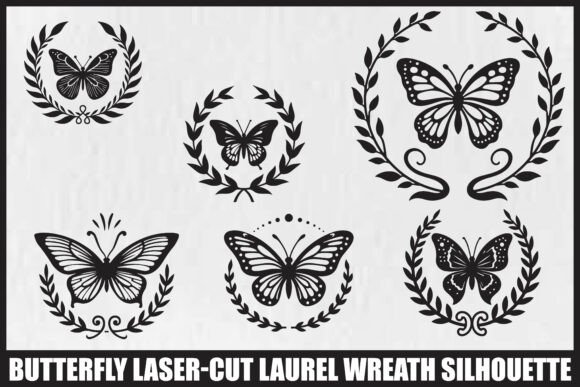 Butterfly Wreath Silhouette Bundle: Graphics & Illustrations for Thoughtful Branding