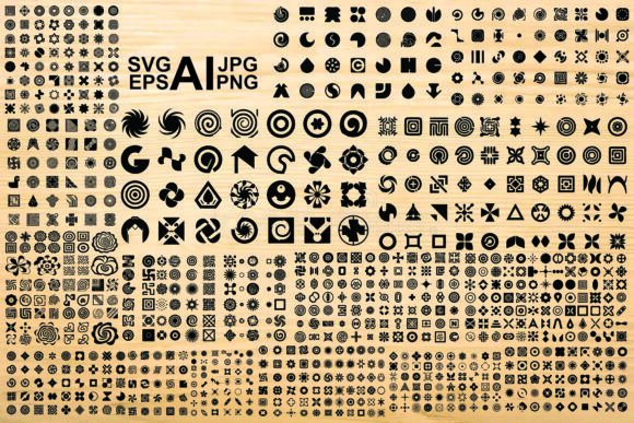 Collection Silhouette Abstract Geometric Graphics & Illustrations
