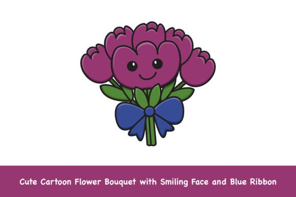 Cute Cartoon Flower Bouquet Graphics & Illustrations