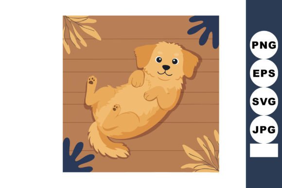 Cute Fluffy Dog Graphics & Illustrations