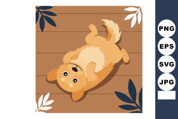 Cute Golden Dog Graphics: Illustrations for Warm Branding