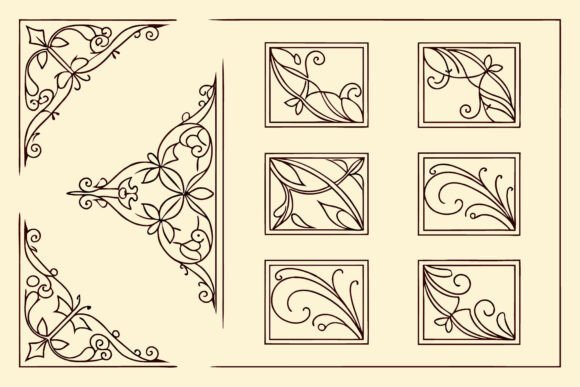 Elegant Corner Flourish Designs