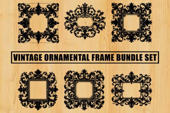 Elegant Vintage Frame Clipart Bundle: Graphics & Illustrations for Brand Elegance
