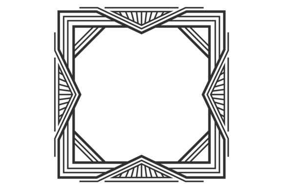Geometric Pattern Square Frame. Decorati: Graphics & Illustrations
