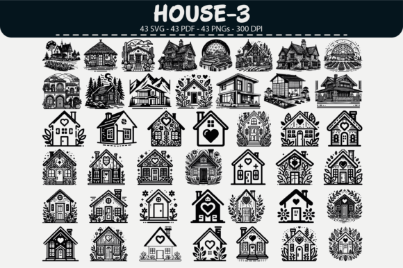 House Vector Clipart – 43 Designs: Graphics & Illustrations