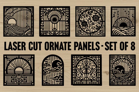 Laser Cut Ornate Panels: Graphics & Illustrations Bundle