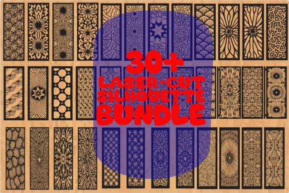 Laser Cut Pattern Bundle 30 Intricate Graphics & Illustrations