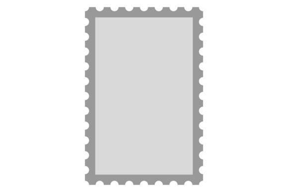 Mail Postmark Frame Blank Template. Deco: Graphics & Illustrations