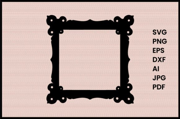 NFT Art Frame Illustration Silhouette: Graphics & Illustrations