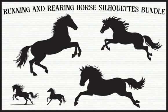 Rearing Horse Clipart Bundle: Graphics & Illustrations for Bold Branding