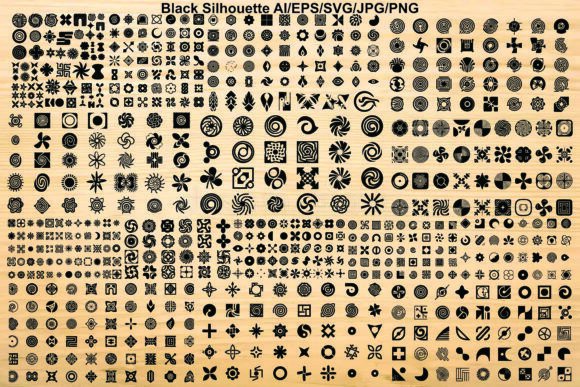 Silhouette Geometric Symbols Bundle: Graphics & Illustrations